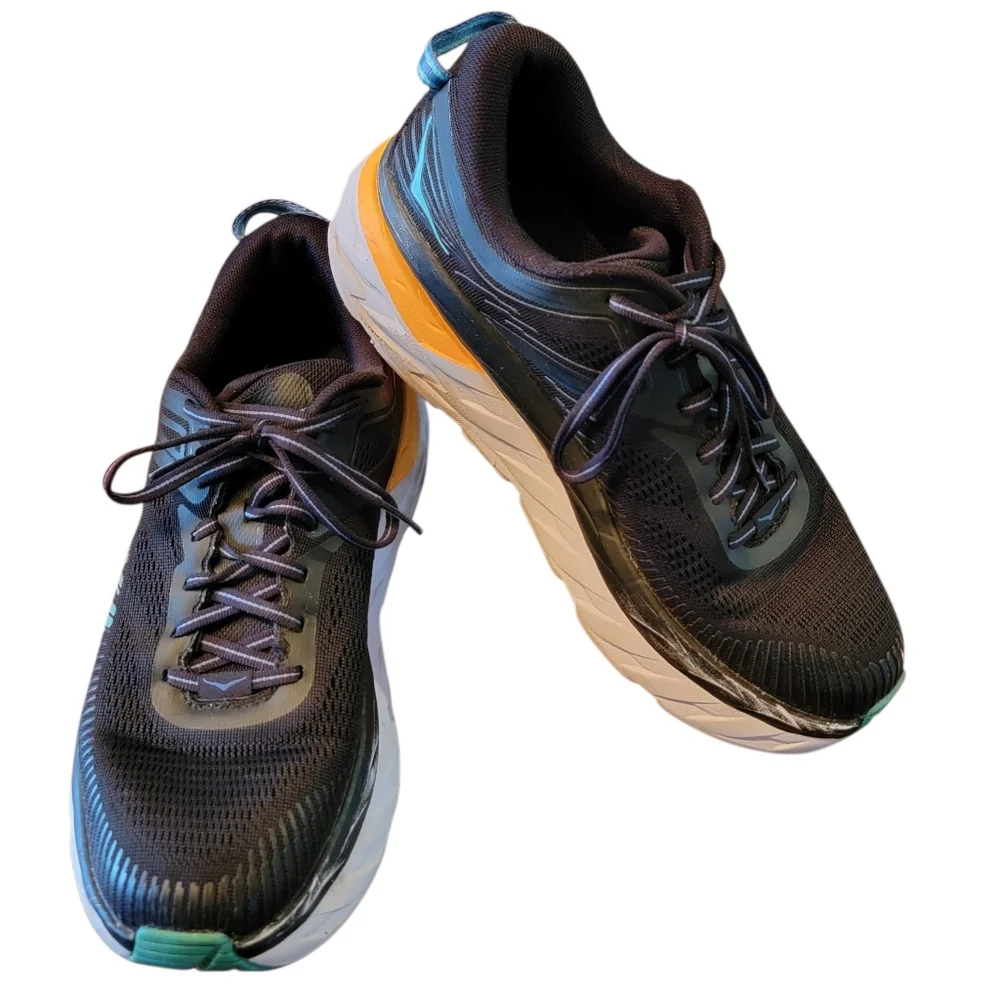 Hoka Bondi 7 Running Shoes‎ Men Size 9 Black Athletic Sneakers